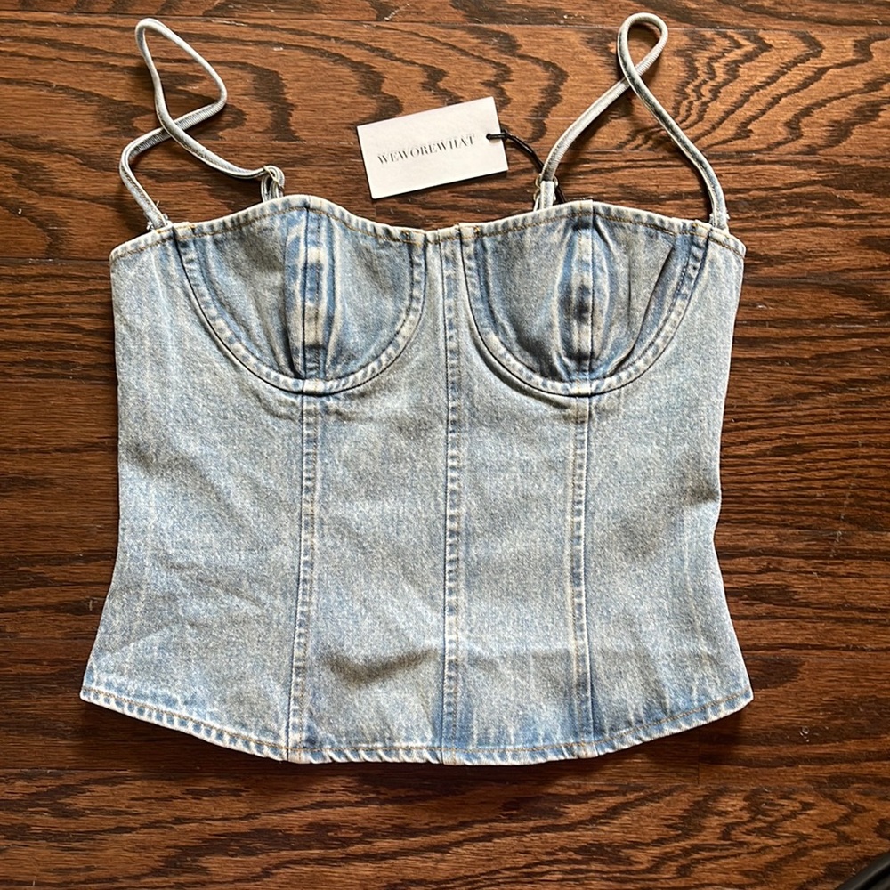 Weworewhat Denim Corset
